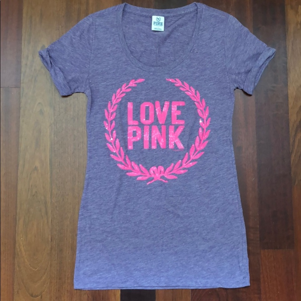 Purple PINK Victoria's Secret Short Sleeve T-Shirt
